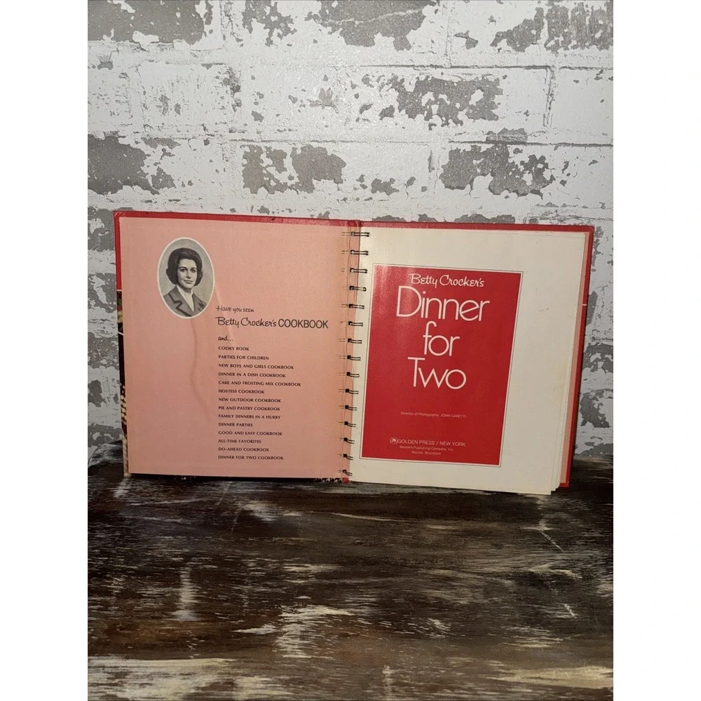 Betty Crocker's Dinner For Two Cookbook 1973 First Vintage Spiralbound Hardcover